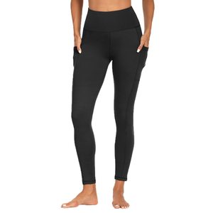 Leggings de Yoga Clásicos Transpirables de Cintura Alta para Mujer, Pantalones de Gimnasio con Logotipo Personalizado Estampado y Bolsillo, Estilo Formal, Directo de Fábrica - Product Image 4