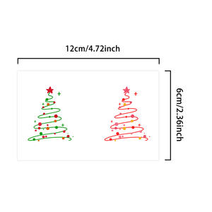 สติกเกอร์รอย<span class=keywords><strong>สัก</strong></span>ชั่วคราวสำหรับเทศกาลคริสต์มาส<span class=keywords><strong>รูป</strong></span>การ์ตูนต้นคริสต์มาสเกล็ดหิมะกันน้ำสำหรับใบหน้าคอ<span class=keywords><strong>แขน</strong></span> - Product Image 2