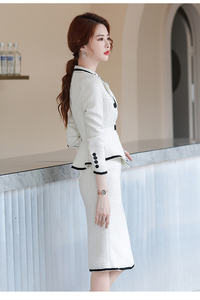 <span class=keywords><strong>Vestiti</strong></span> <span class=keywords><strong>eleganti</strong></span> per le donne Falbala trapunta a coda di pesce gonna <span class=keywords><strong>donna</strong></span> adatta a due pezzi <span class=keywords><strong>da</strong></span> ufficio per le signore - Product Image 4