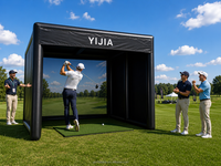 Cage d'entraînement de golf gonflable nouvelle génération la plus vendue, ensemble complet avec écran d'impact pour usage domestique et extérieur