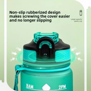 Botella de agua deportiva transfronteriza de PP con tapa abatible y pajita, gran capacidad, SK, la más vendida, regalo de calidad espacial - Product Image 2