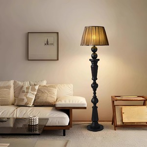 Floor Lamp Led <b>Light</b> <b>Black</b> Body Brown <b>Shade</b> Dimmable Full Spectrum For Living Room Bedroom Sofa Side Leisure Use - Product Image 1