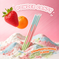 Suck Baton Bonbons en poudre en bâtonnets, saveur fruits mélangés fraise orange, en boîte, bonbons sucrés pour enfants, vente en gros
