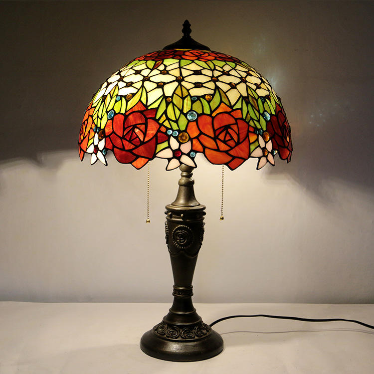 Modern Creative Stained Glass Table Lamp HFBH-0304 by HFBH | Tiffany Style Bedside Lamp