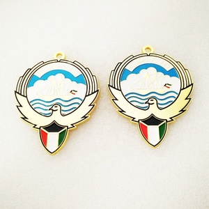 Hot bán Nhà nước của áo của cánh tay cánh tay kuwait biểu tượng kim loại kim loại mềm Men Nam châm từ tính Áo Trâm điện thoại Huy hiệu pin Sticker - Product Image 3