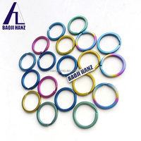 Bunter 14mm 18mm 19mm 25mm 30mm 32mm flacher runder Titan-Schlüssel ring