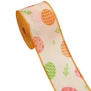 En stock – <span class=keywords><strong>Ruban</strong></span> festif en toile de jute avec bordure soudée, 6,3 cm x 5/10 yards, pour décoration de paniers de Pâques et emballage cadeau - Product Image 3