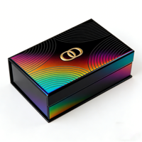 Boîte à parfum à fermeture magnétique en feuille d'or avec logo imprimé UV quadricolore et marquage à chaud pour applications cadeaux et artisanat