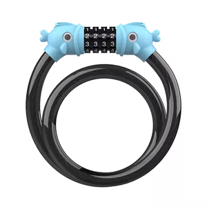स्टील संयोजन 4 अंकों का पासवर्ड डिजिटल एंटी-चोरी साइकिल केबल लॉक बच्चों के लिए सुरक्षा सुविधाओं के साथ - Product Image 1