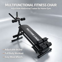 Appareil d'exercice abdominal pliable en métal, banc multifonctionnel réglable pour sit-ups et pompes, durable, stable, entraînement personnalisé, musculation