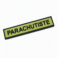 Patch 3D PVC personnalisé, badge tactique de parachutiste, ruban nominatif en caoutchouc, patchs auto-agrippants pour uniformes et sacs à dos