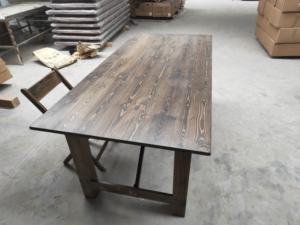 Tavolo da pranzo rustico e sedie pieghevoli <span class=keywords><strong>per</strong></span> il banchetto di nozze mobili da giardino all'aperto - Product Image 5