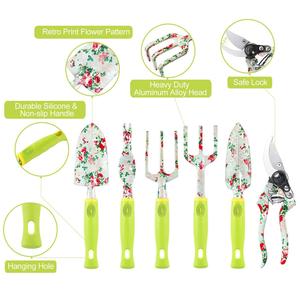 Nieuwe Aanpasbare Oem Cross Border Bloemen Bedrukt Lichtgewicht Tuingereedschapset Hoge Diy Plastic Shovel Schaar Vakantiegeschenk - Product Image 3