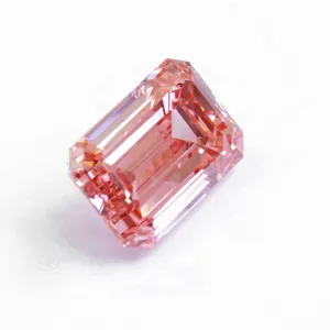 2,2 карат лабораторный бриллиант для бриллиантового кольца и ожерелья причудливый розовый Изумрудный Ограненный CVD лабораторный Выращенный бриллиант