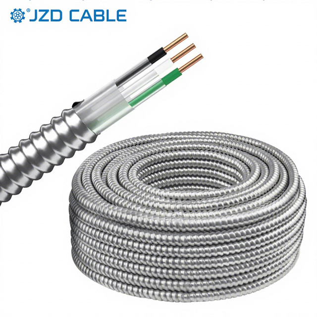 JZD UL RTS Low Voltage 14/2 12/2 14/3 Cable AC90 CUL Listed Aluminum Interlocking Armored BX Cable 12/2 MC Cable with Aluminum