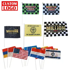 Hand-Waved Flag Cloth for Automotive Education Insurance Agriculture Travel Agency Digital and Silk Screen Printed Graphics