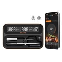 INKBIRD termometer daging Digital Wifi, gigi biru deteksi ganda INT-12-BW nirkabel