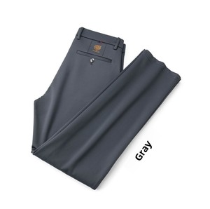 Pantaloni <span class=keywords><strong>da</strong></span> Uomo Primaverili/Autunnali Spessi Antirughe; Pantaloni Casual a Gamba Dritta Larghi ad Alta Elasticità con Cerniera Decorata e Tasche Multiple - Product Image 5