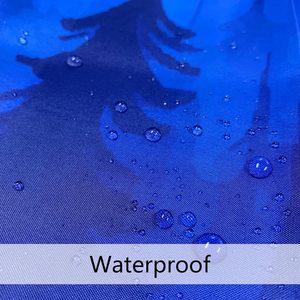 <span class=keywords><strong>Rideau</strong></span> de douche en <span class=keywords><strong>tissu</strong></span> imperméable avec crochets, motif ciel nocturne, montagne, forêt, aquarelle - Product Image 6