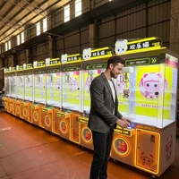 Machine de jeu d'arcade à grue pliable avec lumières LED, machine de rédemption de prix commerciale pour parcs d'attractions et centres commerciaux