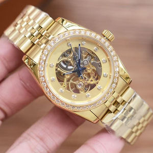トップブランド男性用高級機械時計中空ダイヤモンドダイアルプレート防水ステンレス鋼時計 - Product Image 1