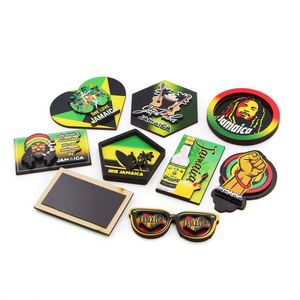 Imán de nevera de MDF con lámina epoxi de alta calidad, diseño personalizado de Jamaica, imán de nevera de madera con resina 3D - Product Image 2