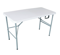 Table pliante en plastique portable de 122cm en gros de 4 pieds pour l'extérieur/camping/jardin