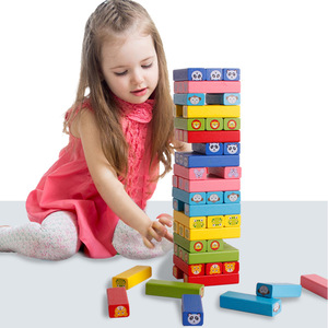 54Pcs Houten Blokken Stapelen Spel Kleurrijke Toren Bouwstenen Balanceren Puzzels Speelgoed Montessori Speelgoed Geschenken Voor Kinderen Peuters - Product Image 5