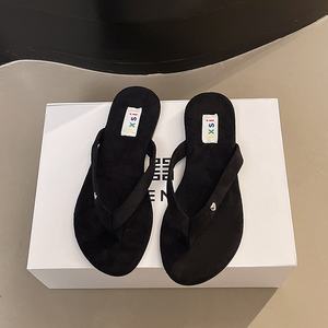 2025 été nouveau Style coréen tout match string compensé rabat gladiateurs amorti sandales de plage pour les femmes - Product Image 6