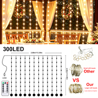 Nouvelles guirlandes lumineuses LED 3x3m à fil de cuivre pour décorations de Noël transfrontalières, alimentées par USB/solaire, étanches