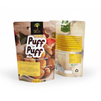 Sachet souple personnalisé en PE imprimé avec fermeture éclair pour aliments pour bébés, chewing-gum, chocolat et autres snacks
