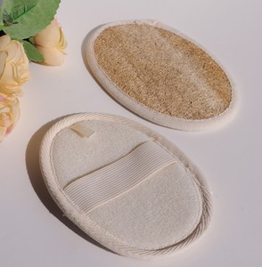 Éponge de bain naturelle coréenne Luffa, brosse exfoliante pour le corps, brosse écologique, tampon comprimé, marque privée, nature, <span class=keywords><strong>Loofa</strong></span> - Product Image 4