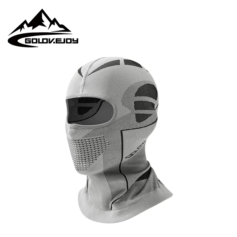 Mascarilla de punto con estampado térmico de lana de invierno personalizada, máscara de esquí, pasamontañas para esquiar, ciclismo, motocicleta, deportes al aire libre