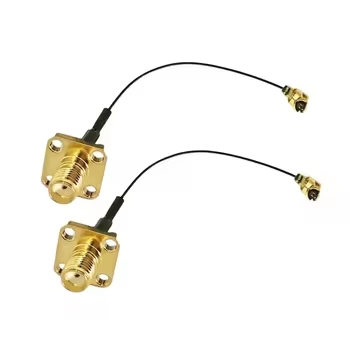 Wavelink RF Connector to Panel Mount SMA Female 4 Hole Flange Coaxial RF1.13 Cable