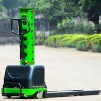 Chariot élévateur électrique portable 1 tonne, batterie lithium, levée 1600 mm, utilisation facile, équipement compact pour entrepôt