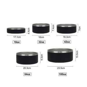 32oz mangkuk anjing Anti karat & logam Anti selip Anti tumpah mangkuk anjing terisolasi tugas berat 42oz 64oz mangkuk makanan dan air untuk hewan peliharaan - Product Image 2