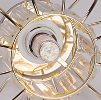 Lampe de couloir de luxe Design Vintage moderne Cage en métal luminaire en cristal îlot de cuisine plafonnier LED