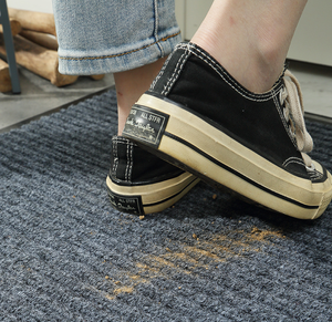 Paillasson d'entrée de luxe en polyester côtelé, très vendu, antidérapant avec support en PVC, lavable, facile d'entretien, à poils coupés, couleur personnalisable - Product Image 2