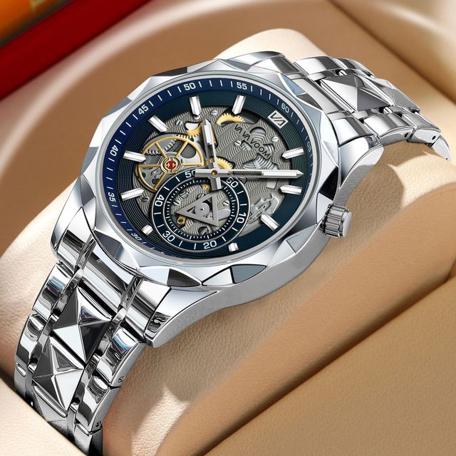 VA-2734 High Quality Stainless Steel Men's Watch Hollow Watch Man Business Simple Quartz Waterproof Male Watch