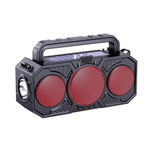 ลำโพงพกพาไร้สายพลังงานแสงอาทิตย์ รุ่นยอดนิยมจากแอฟริกา พร้อมวิทยุ FM ช่องต่อ Aux, TF, USB สำหรับใช้งานกลางแจ้งและในบ้าน - Product Image 6