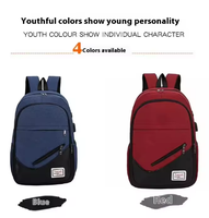 Sac à dos portable en polyester pour voyage, ensemble cadeau avec port de chargement USB et fonction imperméable, vente en gros d'usine