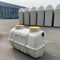 Fosse septique souterraine à trois compartiments en PRV avec réservoir sous pression 500L/heure pour usage en restaurant, ferme, usine de fabrication