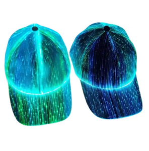 Gorra Deportiva de Béisbol con Fibra Óptica LED, Precio de Fábrica, Colorida, Brillante, para Ciclismo Nocturno, Gorro para Actividades al Aire Libre, Lazos Negros y Blancos para Parejas - Product Image 4