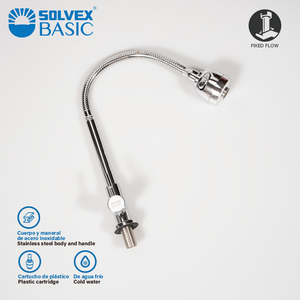 <span class=keywords><strong>Robinet</strong></span> de <span class=keywords><strong>cuisine</strong></span> flexible SOLVEX Basic Modern en acier inoxydable à montage sur plan, <span class=keywords><strong>robinet</strong></span> à ressort monocommande - Product Image 5