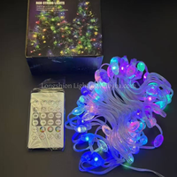 Guirlande lumineuse LED intelligente multicolore RGB, contrôlée par application, alimentée par USB, pour la décoration d'ambiance de Noël et de la maison