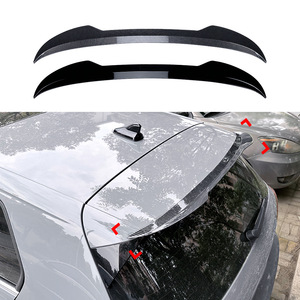 Volkswagen Golf 8 Rear Spoiler Piano <b>Black</b> Carbon Fiber Texture ABS <b>Trunk</b> Wing Modification - Product Image 1