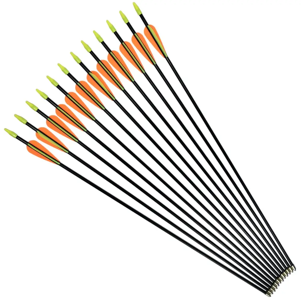 Fiberglass Arrows Archery 24 26 Inch Target Shooting Practice Safetyglass Recurve Bows Suitable for Children Woman Beginne