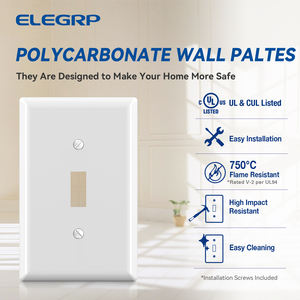 <span class=keywords><strong>Plaque</strong></span> murale pour interrupteur à bascule ELEGRP, couvercles d'interrupteur mural à 1 groupe, couvercles de plaques de remplacement en <span class=keywords><strong>polycarbonate</strong></span> incassables - Product Image 3