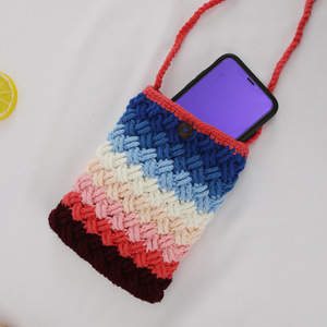 Sac tricoté fini, sac bandoulière tricoté à la main <span class=keywords><strong>pour</strong></span> <span class=keywords><strong>maman</strong></span>, petit sac en laine <span class=keywords><strong>pour</strong></span> téléphone portable <span class=keywords><strong>pour</strong></span> fille, sac artisanal pur - Product Image 2