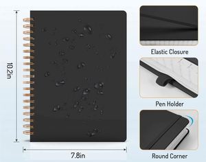 Custom Book Printing PU Leather Hardcover 100 Sheets A5 Fitness <b>Journal</b> Workout Planner - Product Image 4